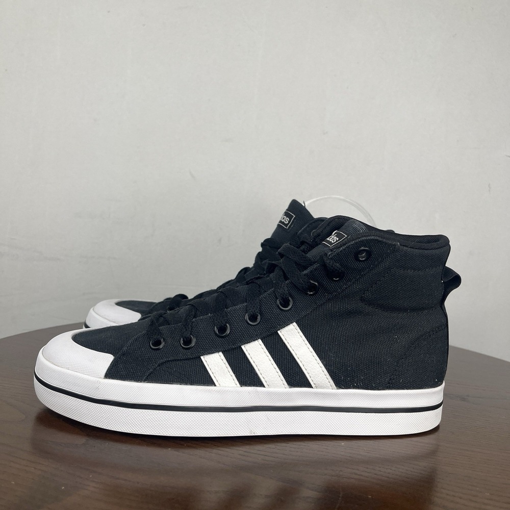 Adidas Bravada 2.0 Shoes Women's 8 Black Canvas Mid Top Platform Sneakers FY4488
